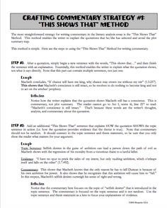 Literary Analysis Thesis Statement